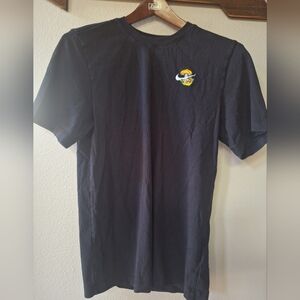 Nike Embroidered Mushroom Swoosh Black Tee Shirt Crew Neck Unisex Size S
